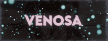 a sign that says venosa on it with a girl in the background