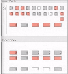 a lower deck and upper deck are shown on a white screen