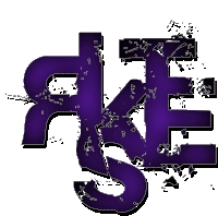 a purple and black logo that says rke on it