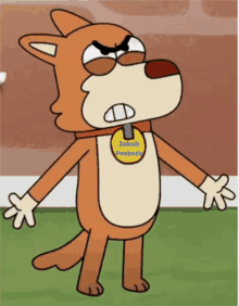 a cartoon dog with the name jakob peabody on it