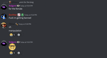 a screenshot of a discord conversation between vulgurs and focu