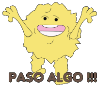 a cartoon character with the words paso algo written underneath it