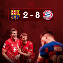 fc barcelona and fc bayern munchen are playing soccer