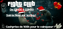 a poster for a fight club shows two men fighting