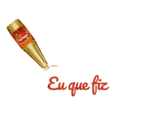 a bottle of tomato sauce with the words " eu que fiz " on the bottom