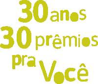 a sign that says 30 anos pra voce in yellow letters