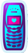 a cell phone with a heart on the screen