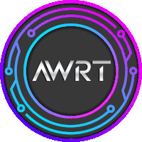 a purple and blue circle with the word awrt in the middle