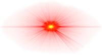 a red light bursts out of a white background