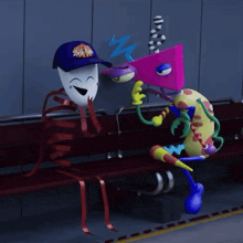a cartoon character wearing a hat that says ' snoopy ' on it
