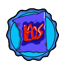 a cartoon drawing of a bag of lay 's chips