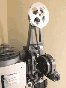 a technalight machine is being used to make a film