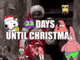 a collage of cartoon characters with the words " 23 days until christmas " on top