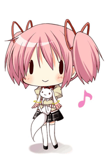 a little girl with pink hair is holding a white cat