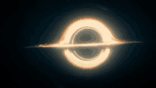 an image of a black hole in space with a ring around it