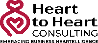 a logo for heart to heart consulting embracing business hearttelligence