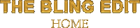 a logo for the bling edit home with gold letters