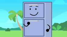 a cartoon character giving a thumbs up next to a green tube