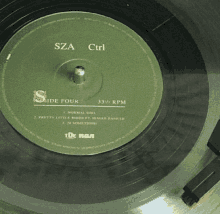 a close up of a record label that says sza ctrl on it