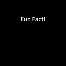 a black background with white text that says fun fact .