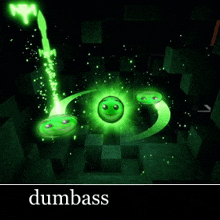 a video game called dumbass with a green smiley face