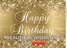 a happy birthday beautiful woman of god card