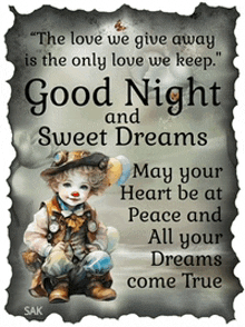 a poster that says good night and sweet dreams on it