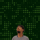 a man looks up at the number 22