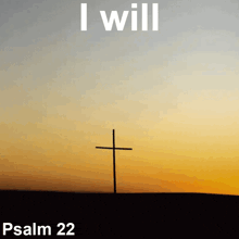 a picture of a cross with the words " i will " written above it