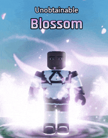 a cartoon character with the name unobtainable blossom on top