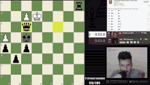 a chess game is being played on blitzstream and the time is 0:03.8