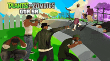 a video game called plants vs zombies gta sa is being played