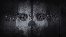 the ghosts are real written on a wall with a shadow