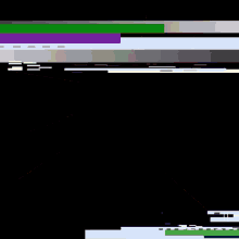 a glitch screen with a green and purple block in the middle .