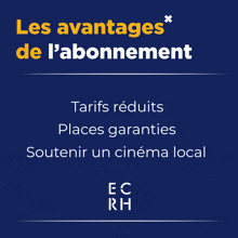 a blue poster with the words les avantages de l' abonnement on it