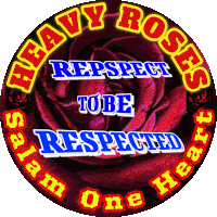 a sticker that says heavy roses respect to be respected islam one heart