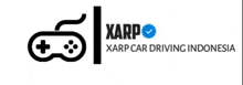 a logo for xarp car driving indonesia with a game controller icon