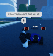 a screenshot of a video game says rra commander for what korn