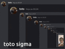 a screenshot of a telegram conversation between toto and toto sigma