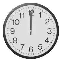 a black and white clock with the hands on the numbers 10 and 12