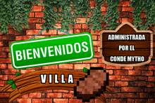 a sign on a brick wall that says bienvenidos villa