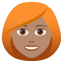 a cartoon illustration of a woman with red hair