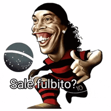 a cartoon of a man giving a thumbs up with the words sale fulbito