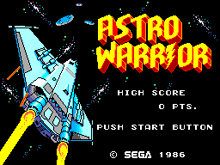 a video game called astro warrior is being played