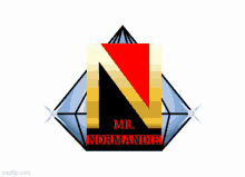 a logo for mr. normandie with a red n