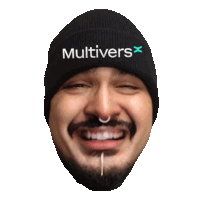 a man with a beard wearing a beanie that says multiverse