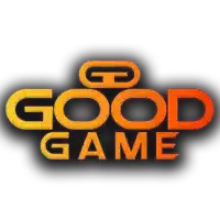 a logo for a game called good game is shown