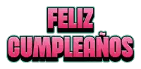a sign that says feliz cumpleanos in pink