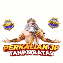 a picture of a man with a beard and a crown with the words perkalian jp tanpa batas