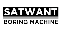 a black and white logo for the sat want boring machine